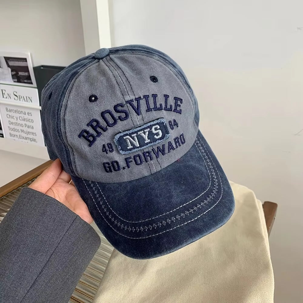 American Retro Baseball Hat - Women's Washed Soft Top Cowboy Hat