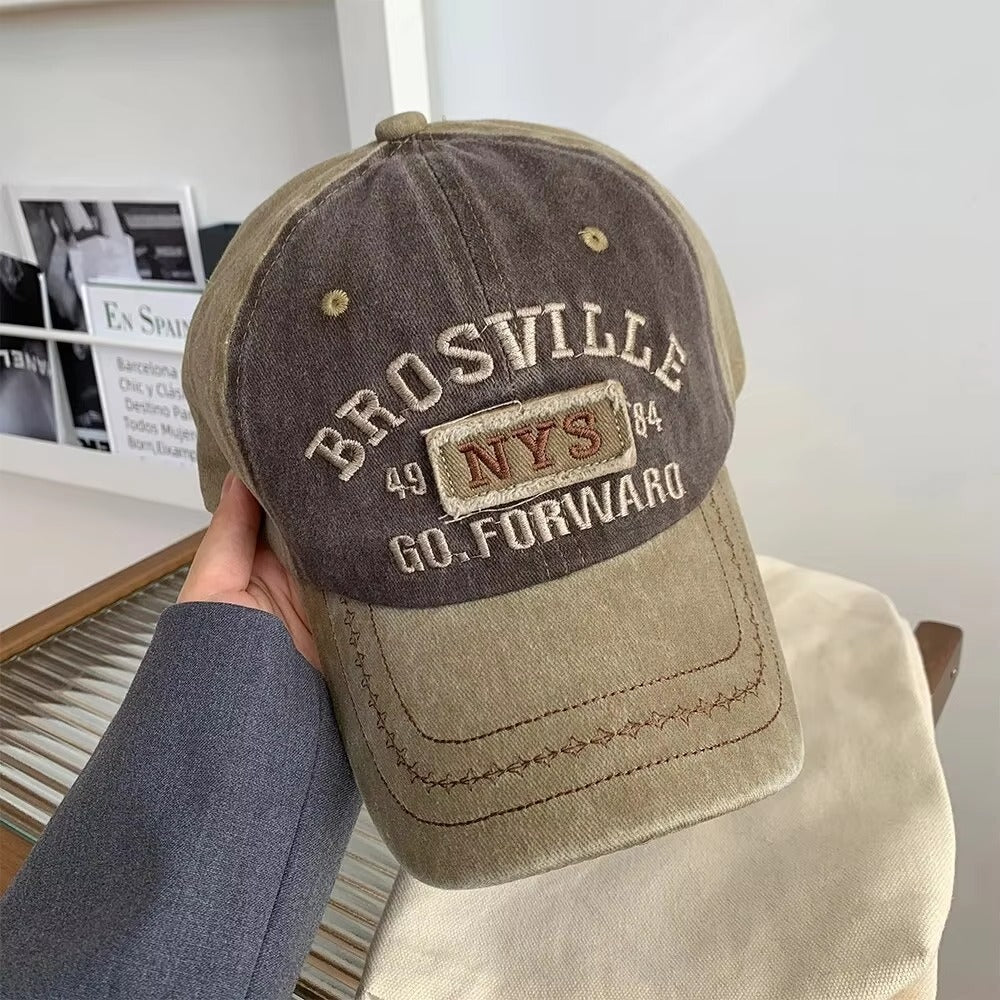 American Retro Baseball Hat - Women's Washed Soft Top Cowboy Hat