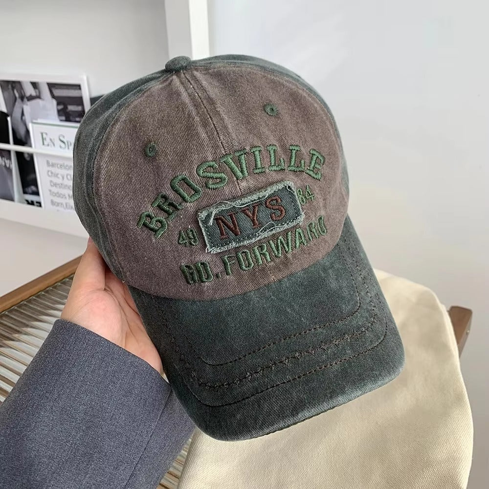 American Retro Baseball Hat - Women's Washed Soft Top Cowboy Hat